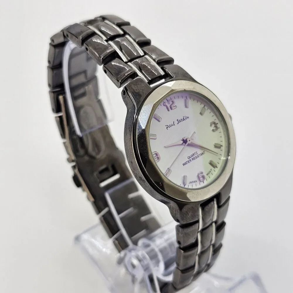 VTG‎ Paul Jardin Women's Watch 33MM Green Dial Black Bracelet 7.5